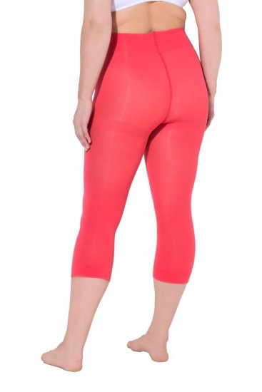 Ulla Popken 815580 Leggings de media 3/4 con protección de muslos 80 den Rojo claro - Medias & calcetines - 