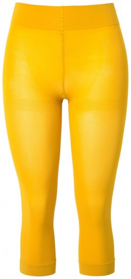Ulla Popken 815580 Leggings de media 3/4 con protección de muslos 80 den Amarillo mostaza - Medias & calcetines - 