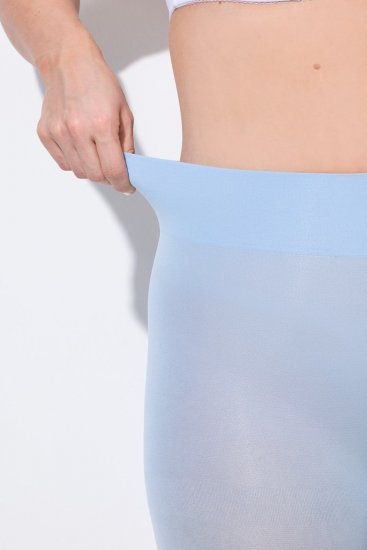 Ulla Popken 815580 Leggings de media 3/4 con protección de muslos 80 den Azul claro - Medias & calcetines - 