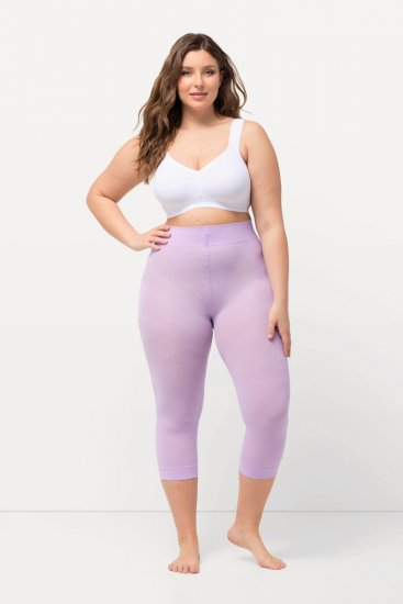 Ulla Popken 815580 Leggings de media 3/4 con protección de muslos 80 den Rosa palo - Medias & calcetines - 