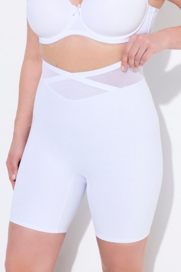 Ulla Popken 816440 Short moldeador de talle alto Blanco - Ropa moldeadora - 