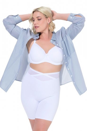 Ulla Popken 816440 Short moldeador de talle alto Blanco - Ropa moldeadora - 