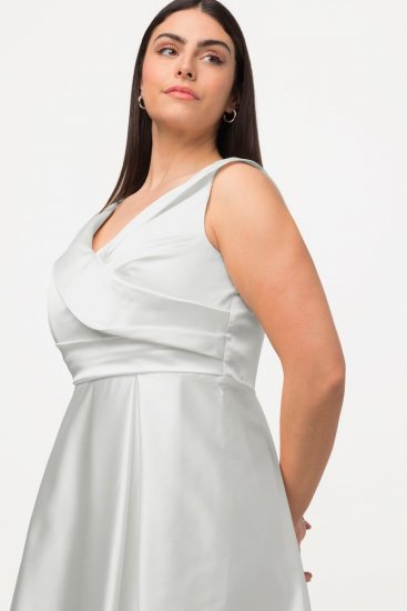 Ulla Popken 817135 Vestido de noche Blanco roto - Vestidos de noche - Vestidos de fiesta de gran talla