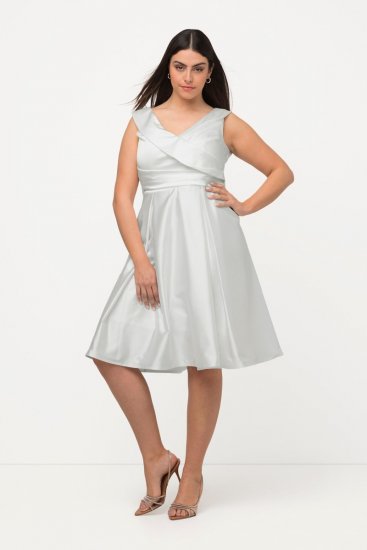 Ulla Popken 817135 Vestido de noche Blanco roto - Vestidos de noche - Vestidos de fiesta de gran talla