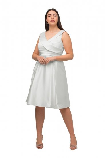 Ulla Popken 817135 Vestido de noche Blanco roto - Vestidos de noche - Vestidos de fiesta de gran talla
