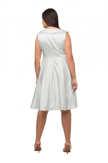 Ulla Popken 817135 Vestido de noche Blanco roto - Vestidos de noche - Vestidos de fiesta de gran talla