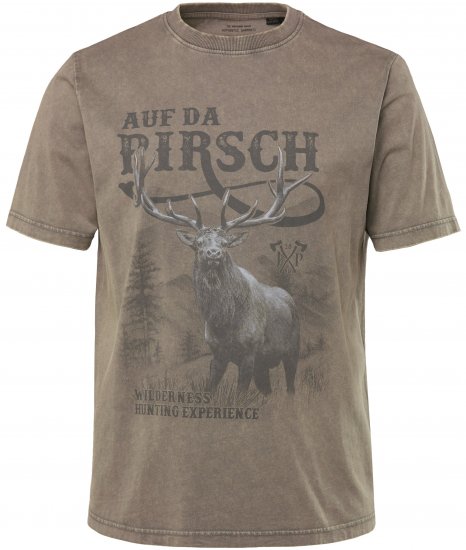 JP1880 Comfortable Fit Vintage Look T-Shirt Ash Gray - Camisetas - Camisetas - 2XL-14XL