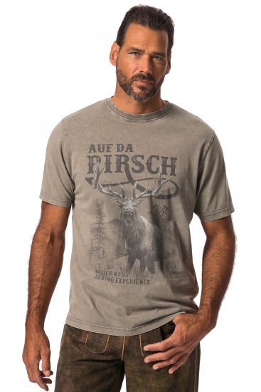 JP1880 Comfortable Fit Vintage Look T-Shirt Ash Gray - Camisetas - Camisetas - 2XL-14XL