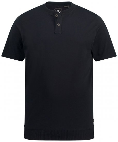 JP1880 818628 Camiseta Henley con corte para barriga Negro - Camisetas - Camisetas - 2XL-14XL
