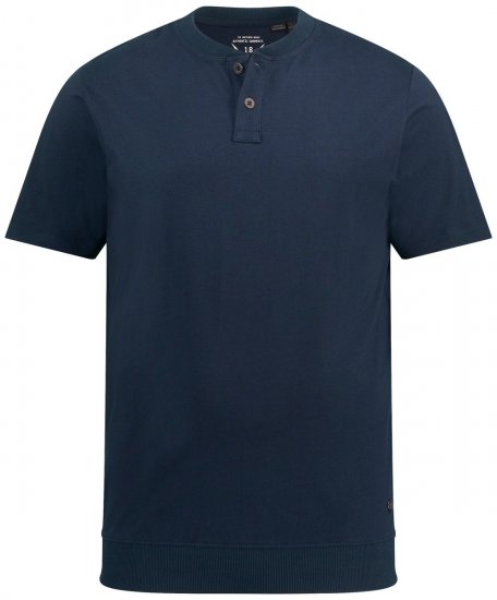JP1880 818628 Camiseta Henley con corte para barriga Azul marino - Camisetas - Camisetas - 2XL-14XL