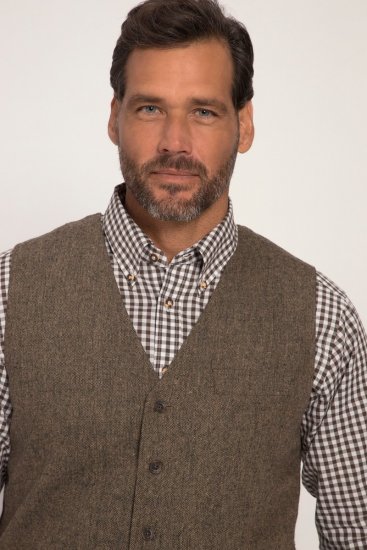 JP1880 Vest Tweed Wool Blend Traditional Light Brown - Trajes - Trajes 2XL-8XL