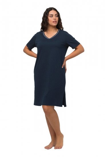 Ulla Popken 819289 Camisón de manga corta pack de 2 Azul marino - Camisones - 