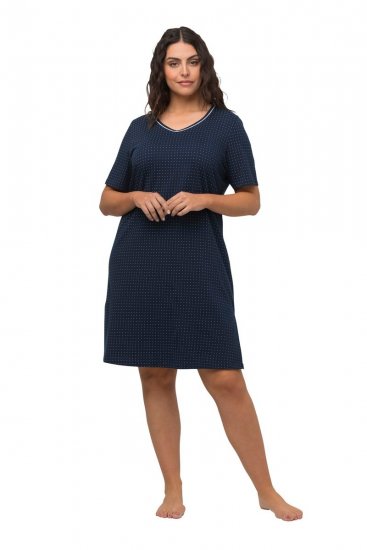 Ulla Popken 819289 Camisón de manga corta pack de 2 Azul marino - Camisones - 