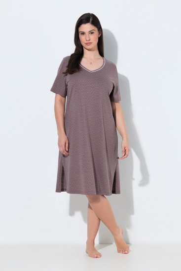 Ulla Popken 819289 Camisón de manga corta pack de 2 Marrón - Camisones - 