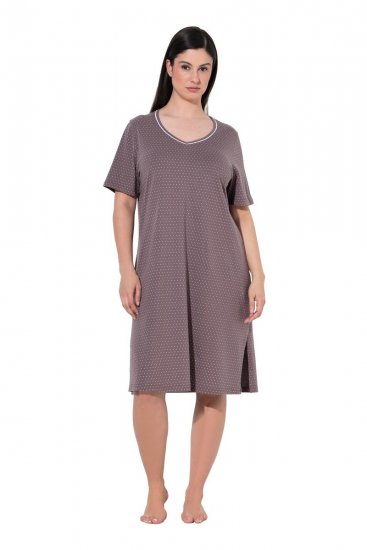 Ulla Popken 819289 Camisón de manga corta pack de 2 Marrón - Camisones - 