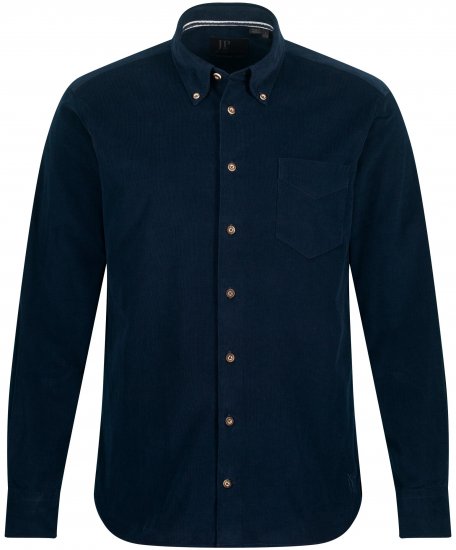 JP1880 Modern Fit Buttoned Collar Cotton Shirt Navy Blue - Camisas - Camisas 2XL-10XL