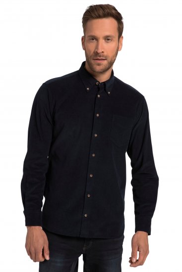 JP1880 Modern Fit Buttoned Collar Cotton Shirt Navy Blue - Camisas - Camisas 2XL-10XL