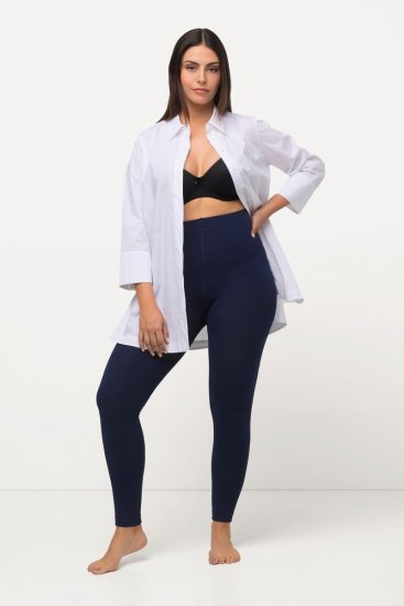 Ulla Popken 819652 Leggings de media con efecto térmico Azul marino - Medias & calcetines - 