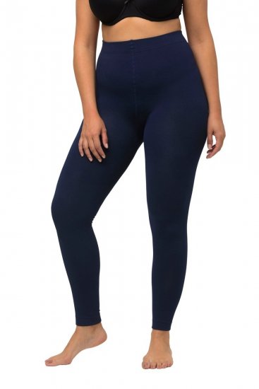 Ulla Popken 819652 Leggings de media con efecto térmico Azul marino - Medias & calcetines - 