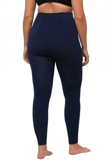 Ulla Popken 819652 Leggings de media con efecto térmico Azul marino - Medias & calcetines - 