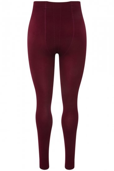 Ulla Popken 819652 Leggings de media con efecto térmico Burdeos - Medias & calcetines - 