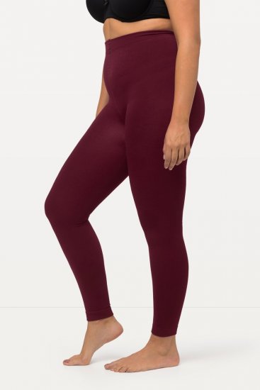 Ulla Popken 819652 Leggings de media con efecto térmico Burdeos - Medias & calcetines - 