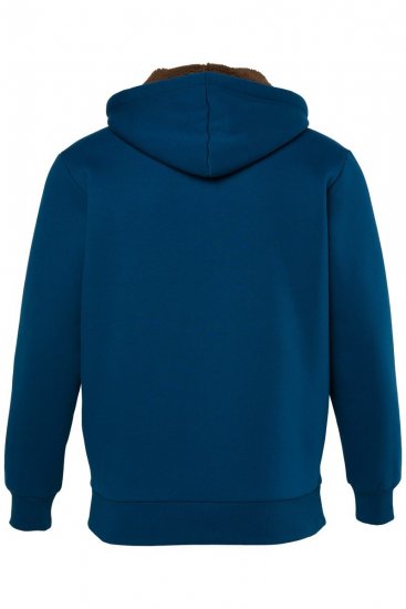 JP1880 820464 Chaqueta con capucha y forro teddy Azul tinta TALL - TALL sudaderas - Sudaderas TALL para hombre alto