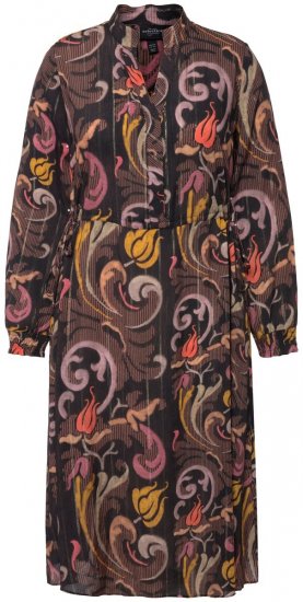 Ulla Popken 820662 Vestido estampado Negro - Vestidos de noche - Vestidos de fiesta de gran talla