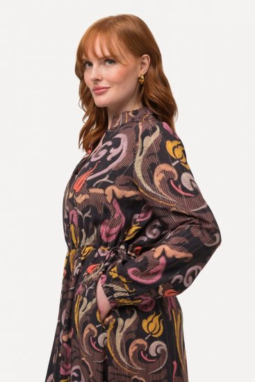 Ulla Popken 820662 Vestido estampado Negro - Vestidos de noche - Vestidos de fiesta de gran talla