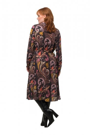 Ulla Popken 820662 Vestido estampado Negro - Vestidos de noche - Vestidos de fiesta de gran talla