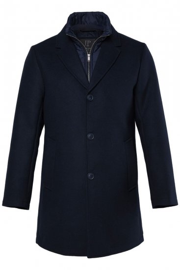 JP1880 821066 Acolchado Abrigo de lana Azul marino - Chaquetas - Chaquetas Tallas Grandes 2XL-8XL