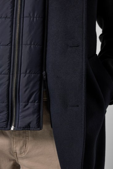 JP1880 821066 Acolchado Abrigo de lana Azul marino - Chaquetas - Chaquetas Tallas Grandes 2XL-8XL