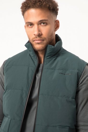 STHUGE 821232 Chaleco acolchado con cremallera Verde oliva - Chaquetas - Chaquetas Tallas Grandes 2XL-8XL