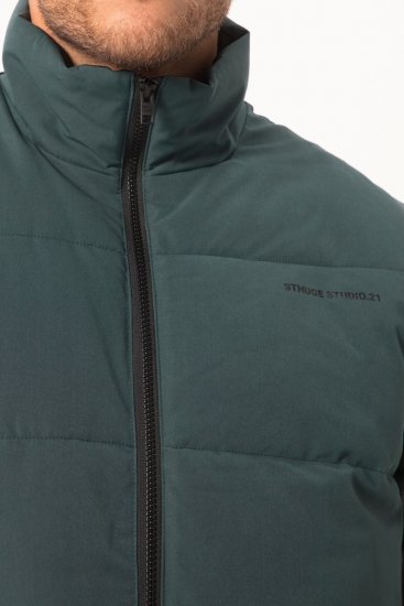 STHUGE 821232 Chaleco acolchado con cremallera Verde oliva - Chaquetas - Chaquetas Tallas Grandes 2XL-8XL
