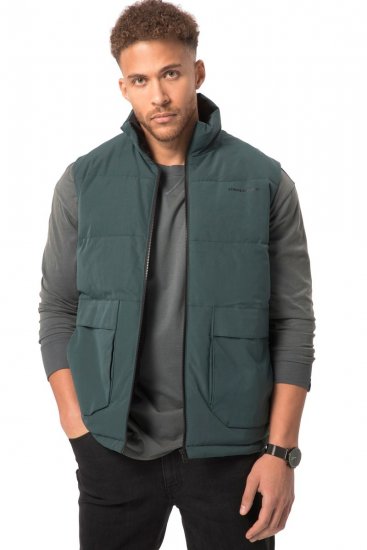 STHUGE 821232 Chaleco acolchado con cremallera Verde oliva - Chaquetas - Chaquetas Tallas Grandes 2XL-8XL