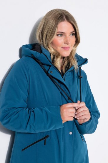 Ulla Popken 821495 Abrigo técnico Petróleo - Abrigos - Abrigos de talla grande