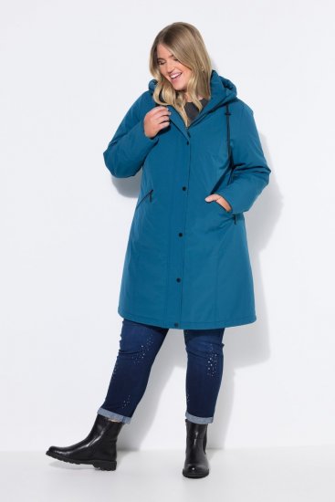Ulla Popken 821495 Abrigo técnico Petróleo - Abrigos - Abrigos de talla grande