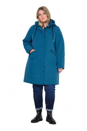 Ulla Popken 821495 Abrigo técnico Petróleo - Abrigos - Abrigos de talla grande