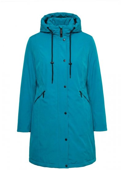 Ulla Popken 821495 Abrigo técnico Turquesa - Abrigos - Abrigos de talla grande