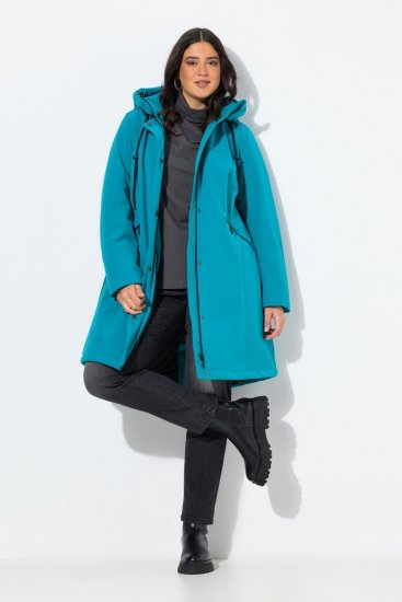 Ulla Popken 821495 Abrigo técnico Turquesa - Abrigos - Abrigos de talla grande