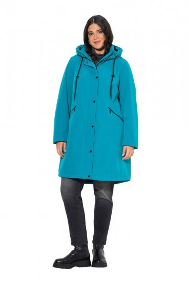Ulla Popken 821495 Abrigo técnico Turquesa - Abrigos - Abrigos de talla grande