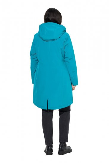 Ulla Popken 821495 Abrigo técnico Turquesa - Abrigos - Abrigos de talla grande