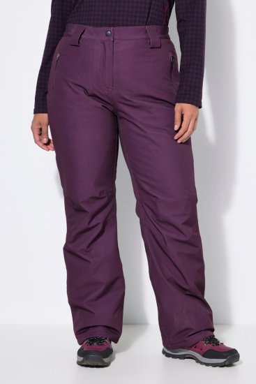 Ulla Popken 822018 Pantalón técnico impermeable forrado de forro polar Ciruela - Ropa impermeable - 