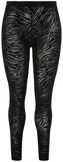 Ulla Popken 822286 Leggings de media con estampado animal Negro - Medias & calcetines - 