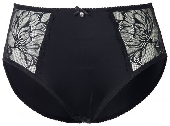 Ulla Popken 822864 Bragas de flores con encaje Negro - Bragas - 