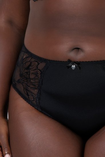 Ulla Popken 822864 Bragas de flores con encaje Negro - Bragas - 