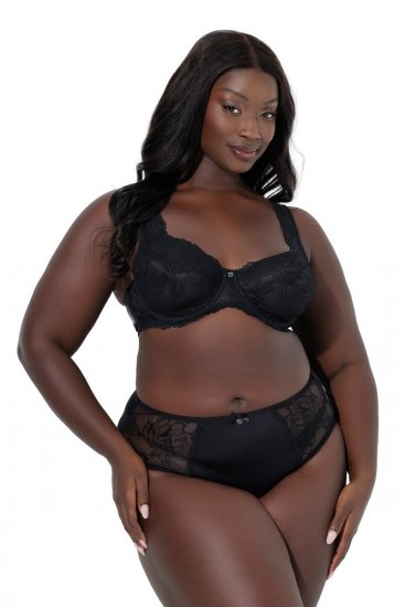Ulla Popken 822864 Bragas de flores con encaje Negro - Bragas - 
