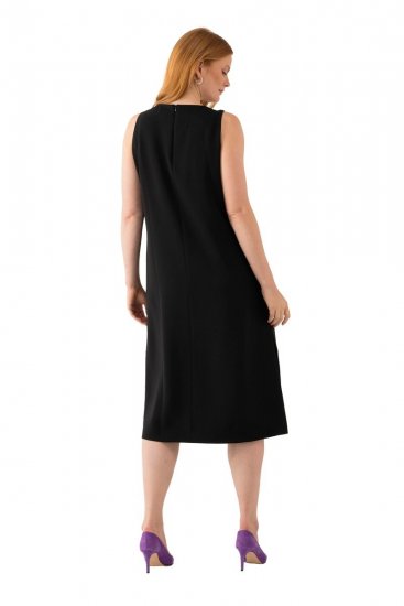 Ulla Popken 823276 Vestido sin mangas Negro - Vestidos maxi - Vestidos largos en tallas grandes