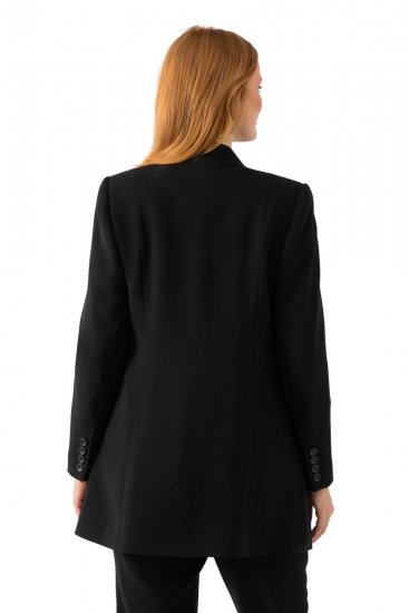 Ulla Popken 823318 Blazer con cuello alto Negro - Blazers - Blazers en tallas grandes para mujer