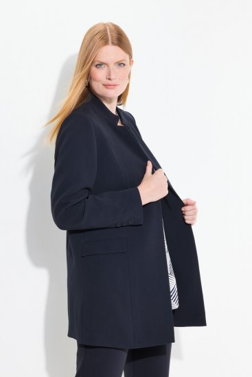 Ulla Popken 823318 Blazer con cuello alto Azul marino - Blazers - Blazers en tallas grandes para mujer